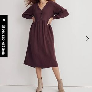 Madewell Burgundy Dress